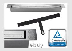 Bio fireplace 900x400 with glass White Gloss