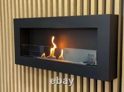 Bio fireplace Box 900x400 black with glass