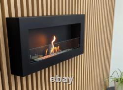 Bio fireplace Box 900x400 black with glass