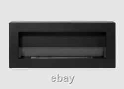 Bio fireplace Box 900x400 black with glass