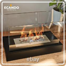 Bio fireplace Home Black Tempered Glass 36 cm x 18 cm x 22 cm