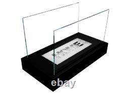 Bio fireplace Home Black Tempered Glass 36 cm x 18 cm x 22 cm