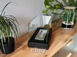 Bio fireplace Home Black Tempered Glass 36 cm x 18 cm x 22 cm