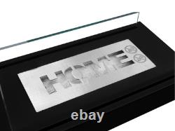 Bio fireplace Home Black Tempered Glass 36 cm x 18 cm x 22 cm