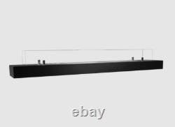 Bio fireplace insert 120 cm matt black with glass