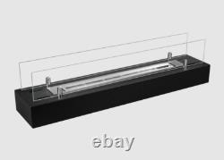 Bio fireplace insert 70 cm matt black with glass