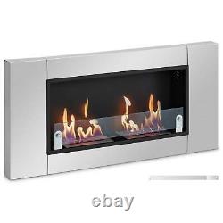 Bioethanol Fireplace 2 x 1.5 L Wall-Mounted Ethanol Fireplace