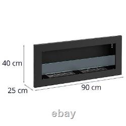 Bioethanol Fireplace 2 x 1 L wall-mounted Ethanol fireplace Bioethanol fire
