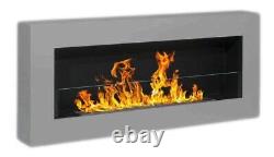 Bioethanol Fireplace B2C BOX 900 x 400 Grey Eco Product With Glass DAMAGED