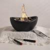 Bioethanol Fireplace Concrete Fire Bowl For Romantic Dinners Natural Stones