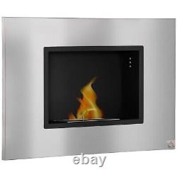 Bioethanol Fireplace Heater Wall Mounted Bio Ethanol Realistic Flame Effect