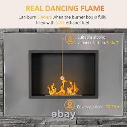 Bioethanol Fireplace Heater Wall Mounted Bio Ethanol Realistic Flame Effect