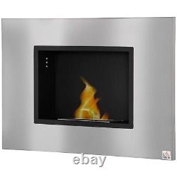 Bioethanol Fireplace Heater Wall Mounted Bio Ethanol Realistic Flame Effect