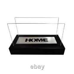 Bioethanol Fireplace Home Freestanding Black Design Eco Tempered Glass