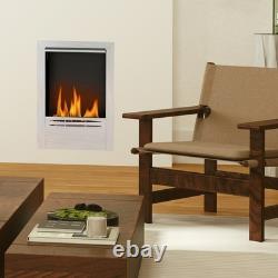 Bioethanol Fireplace Insert Stainless Steel Silver 48W x18D x59Hcm Indoor 0.9L W