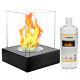 Bioethanol Fireplace Sunset Garden Black Design Eco Tempered Glass