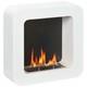 Bioethanol Fireplace Wall Mounted 1l Burner 6200btu No Smoke White 48x48cm