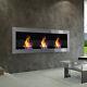 Bioethanol Wall Mounted Fireplace Steel Recessed/inset Burner Fire Heater 140 Cm