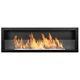 Bioethanol Fireplace S-line 3d 120cm With Glass. Bio-fireplace Built-in