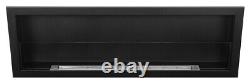 Bioethanol fireplace S-Line 3D 120cm with glass. Bio-fireplace built-in