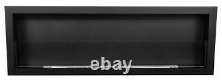 Bioethanol fireplace S-Line 3D 120cm with glass. Bio-fireplace built-in