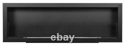 Bioethanol fireplace S-Line 3D 120cm with glass. Bio-fireplace built-in