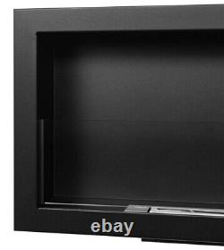 Bioethanol fireplace S-Line 3D 120cm with glass. Bio-fireplace built-in