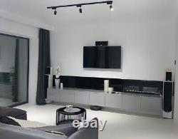 Bioethanol fireplace S-Line 3D 120cm with glass. Bio-fireplace built-in