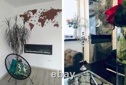 Bioethanol fireplace S-Line 3D 120cm with glass. Bio-fireplace built-in