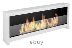 Bioethanol fireplace freestanding S-Line BOX 120cm with glass, indoor