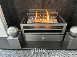 Bioethanol remote Control fire with Universal for dogs basket and spherical dogs