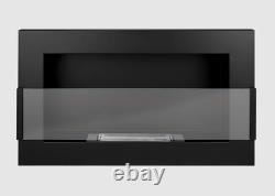 Biofireplace 650x400 with glass, Black Structural