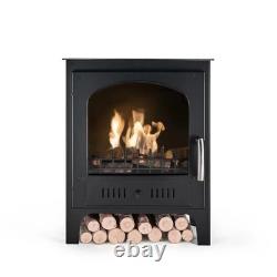 Biofires wood burner style traditional bio ethanol stove with logs, black