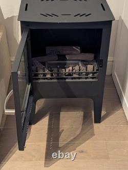 Biofires wood burner style traditional bio ethanol stove with logs, black