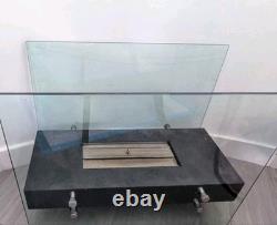 Biofuel Fire, Large, Heavy Glass Sided, Free Standing, Save On Gas & Electric