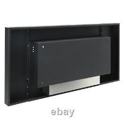 Black Bio Ethanol Fireplace Wall Mounted/Inset Biofire Burning Heater with Glass