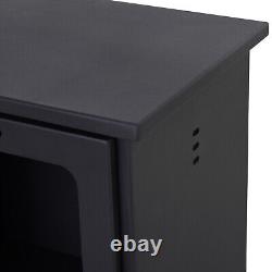 Black Metal Bio Ethanol Fireplace Heater 40x30x50cm, 0.9L Tank, New