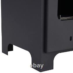 Black Metal Bio Ethanol Fireplace Heater 40x30x50cm, 0.9L Tank, New