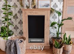 Boho portal bio fireplace with glass