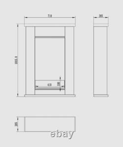 Boho portal bio fireplace with glass