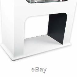 Boston White Bio-Ethanol Chimney Quality Standing Luxury Fireplace Table Gel