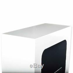 Boston White Bio-Ethanol Chimney Quality Standing Luxury Fireplace Table Gel