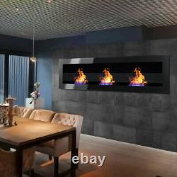 Built In Wall Bio Ethanol Fireplace Wall Mounted Biofire Fire Glass Room Heater