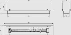 Builtin bio fireplace insert 100cm black matt with glass