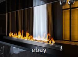 Builtin bio fireplace linear insert burner 900