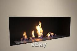 CVO Brushed Steel Bio Ethanol Large Ribbon Fire stunning brand new