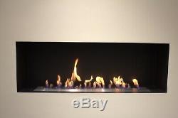 CVO Brushed Steel Bio Ethanol Large Ribbon Fire stunning brand new