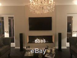 CVO Brushed Steel Bio Ethanol Large Ribbon Fire stunning brand new