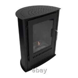 Carson Small Bioethanol Stove Freestanding Fireplace, Black
