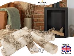 Ceramic Logs Large Birch 5 pcs For BIO Ethanol Fireplaces Hand Made